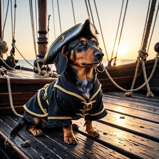 Adventurous Dachshund: Pirate on Deck