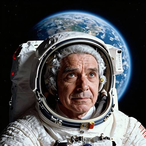 Aerial Portrait of Seasoned Astronaut