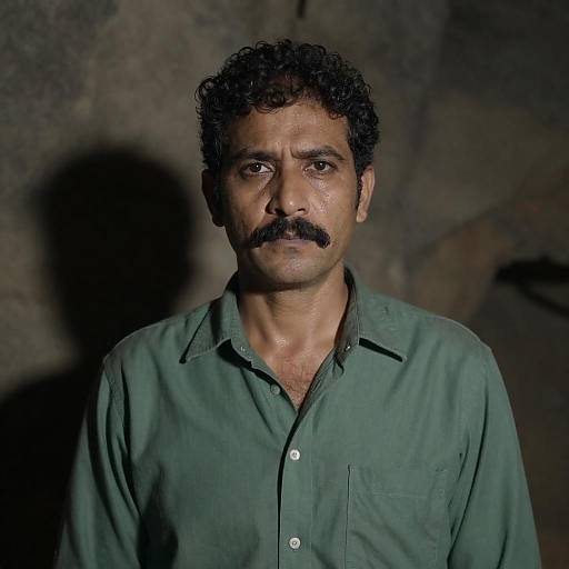 Portrait of a Serious Middle-Aged Man