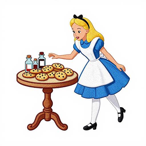Alice in Wonderland Embroidery Design