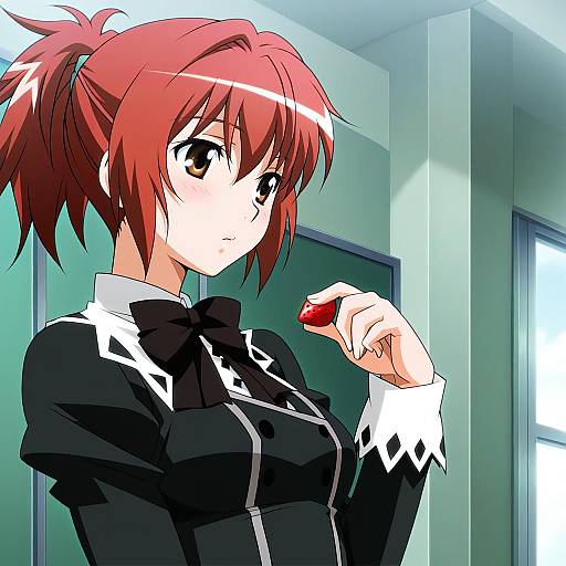 Illustration of Aoi nagisa, strawberry panic! in the style of Tanaka ryou