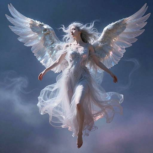 Pearlescent Moonlit Banshee with Filigree Wings