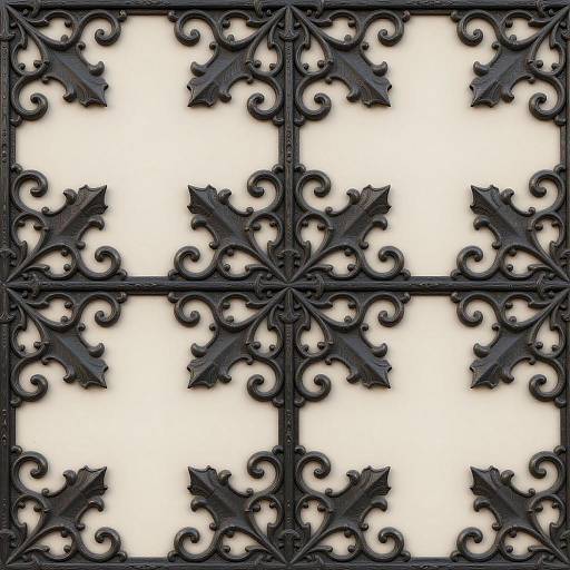 Intricate Heraldic Scrollwork Pattern Design