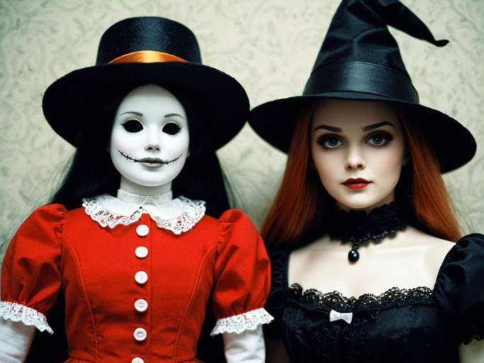Halloween Dolls in Fancy Dress Costumes