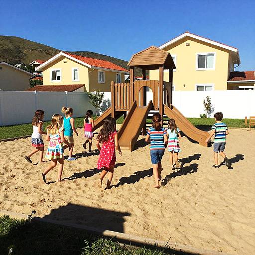Sunny Backyard Playground Fun