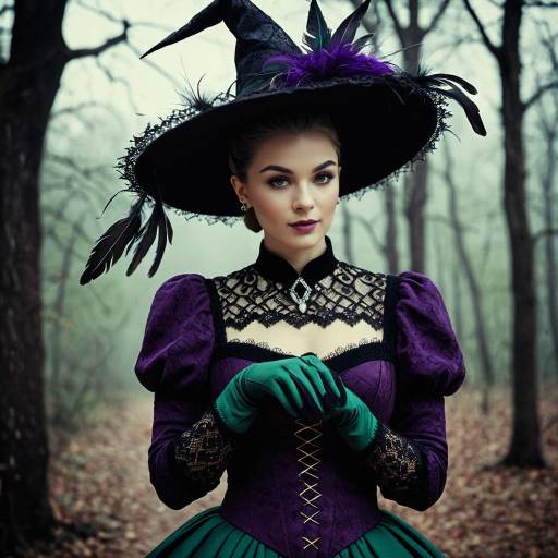 Enchanting Witch in Dreamlike Setting Enchanting Witch in Dreamlike Setting