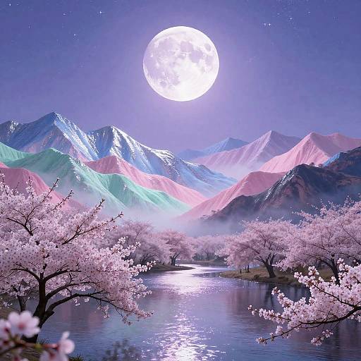 Dreamy Fantasy Pastel Nocturne Portrait