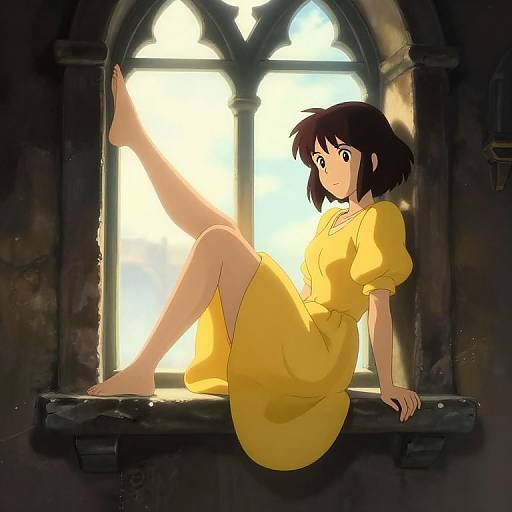 Fantasy Mangaka Girl by Medieval Window