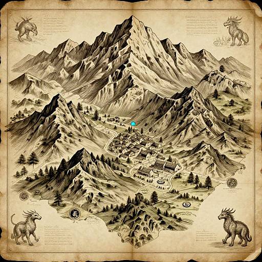 DND Mountain Map Explorer Chart