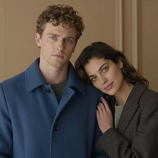 Portrait of Man and Woman in Coats