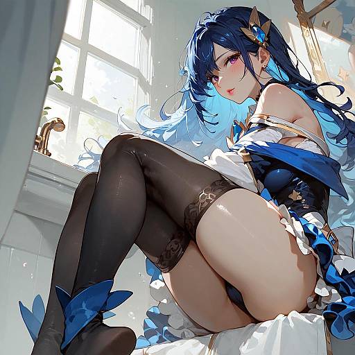 Magical Girl in Bathroom Scene