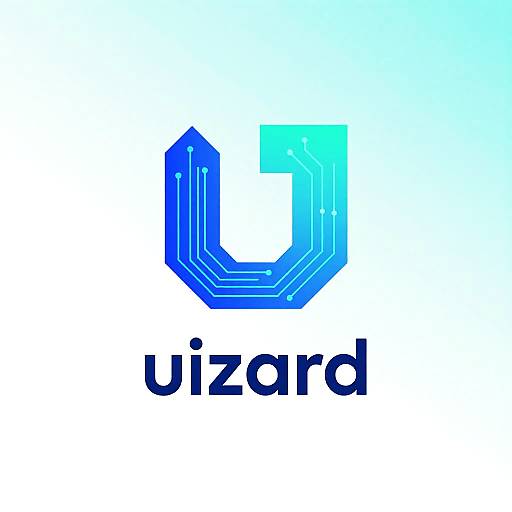 Futuristic Uizard Logo Concept