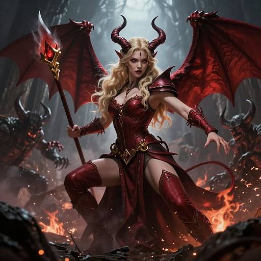 Blonde Sorcerer Battles Demon Queen