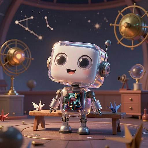 Abandoned Planetarium Macro Robot Portrait