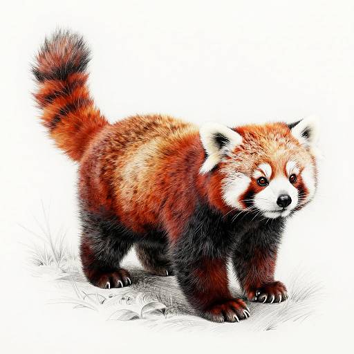 Albrecht Dürer Style Red Panda Drawing