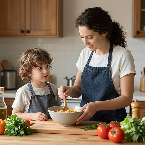 Cooking Together in Cozy Kitchen