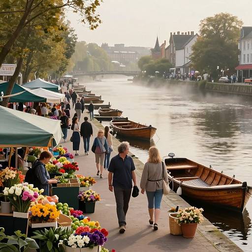 Augusta Riverfront Market Scene