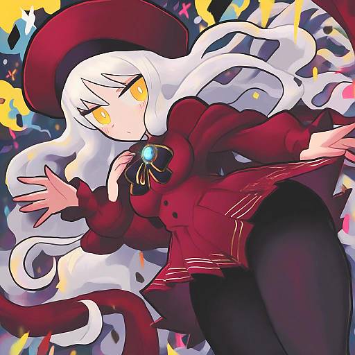 Illustration of Caren hortensia (amor caren), fate (series) in the style of Gashi-gashi