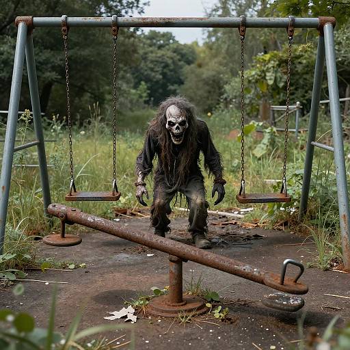 Horrifying Monster in Abandoned Playground