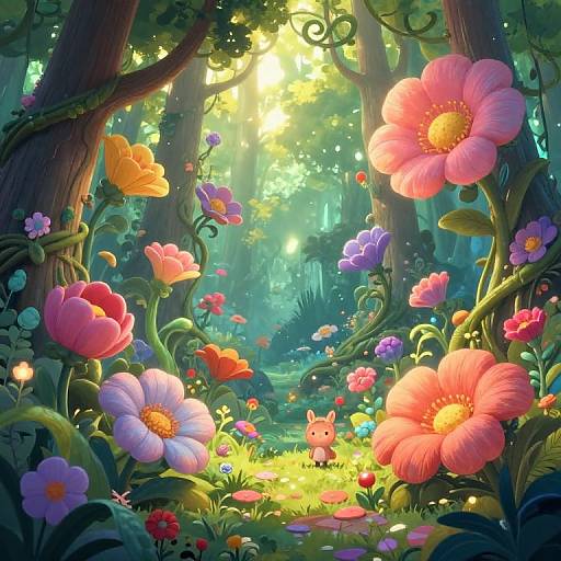 Whimsical Magical Forest Clearing