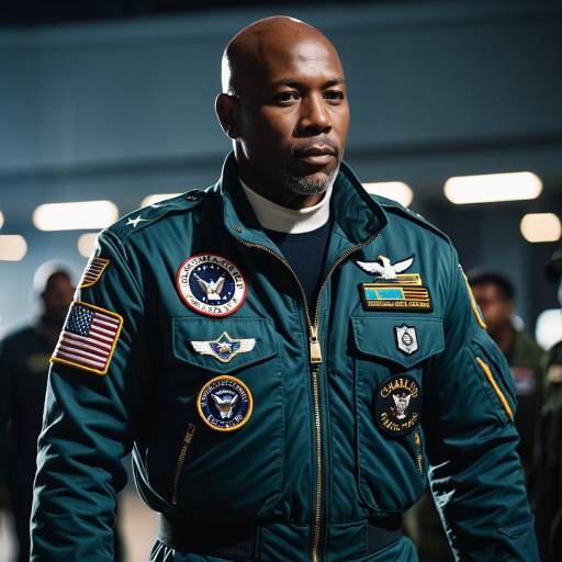African American Male in Military Flight Jacket