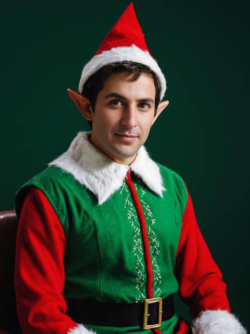 Man in Elf on the Shelf Costume