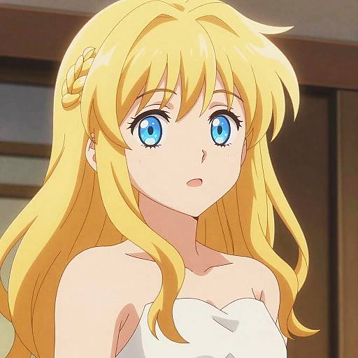 Anime Portrait of Blonde Woman