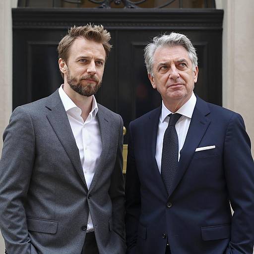 Outdoor Portrait of Two Distinguished Men