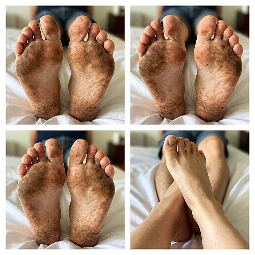 Close-Up Dirty Feet Collage