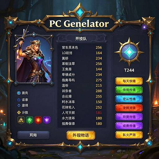 Fantasy RPG Character Generator UI