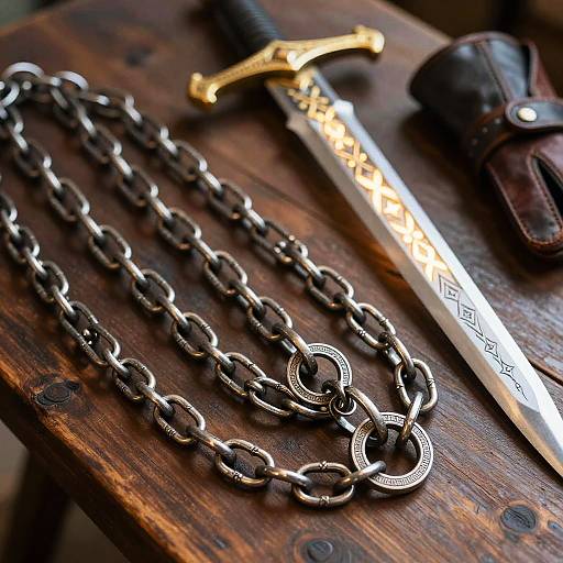 DND Chain Armor with Enchanted Gear