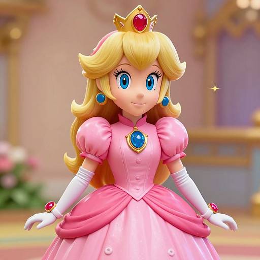 Princess Peach in Pink Gown