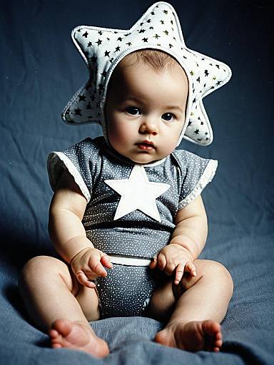 Adorable Infant in Star Costume Portrait