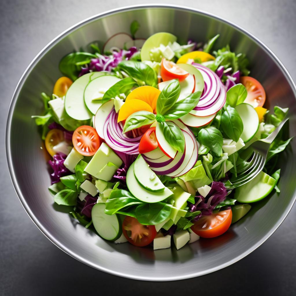 High-Detail Calligraphy Salad Photography