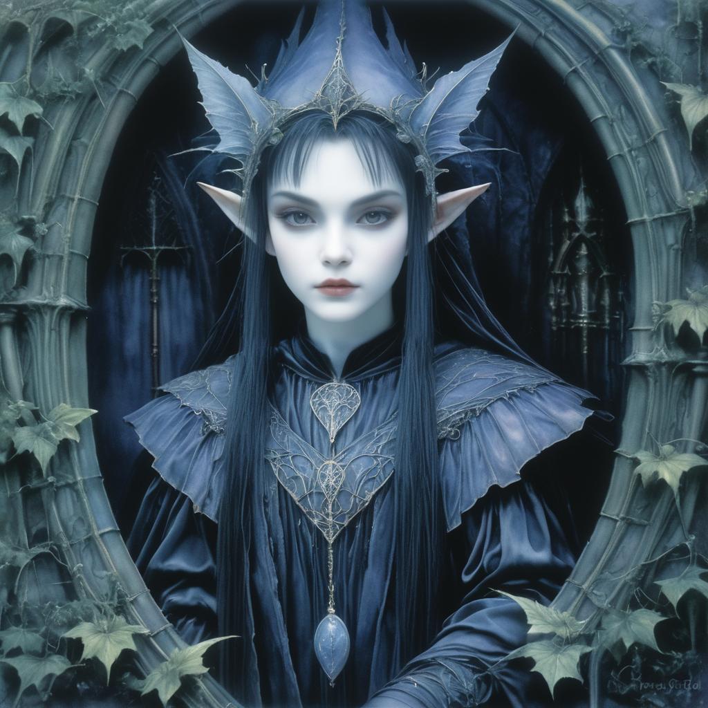 Gothic Fantasy Lofi Portrait Artwork