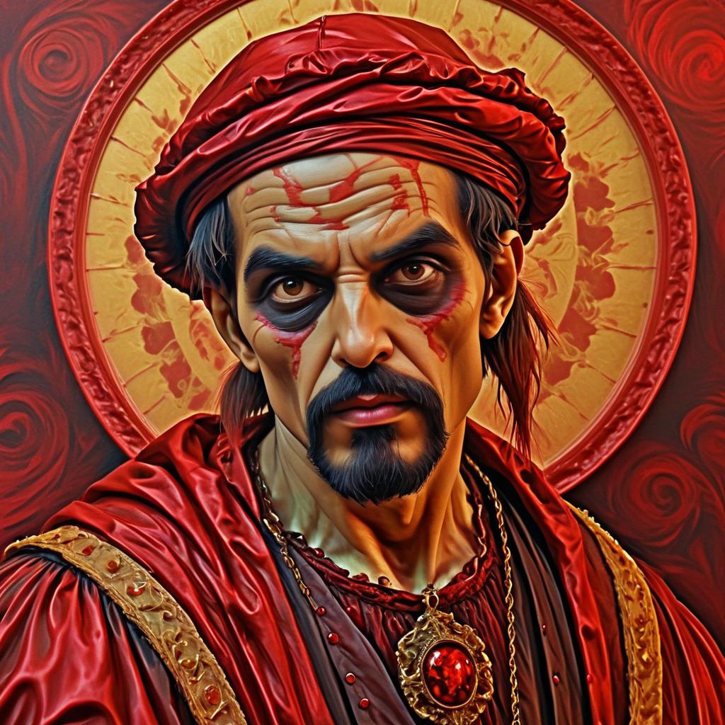 Zombie in Renaissance Oil Painting Style