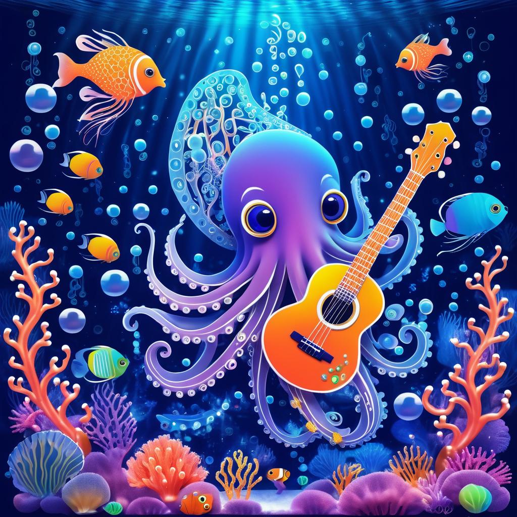 Underwater Concert with an Octopus Musician