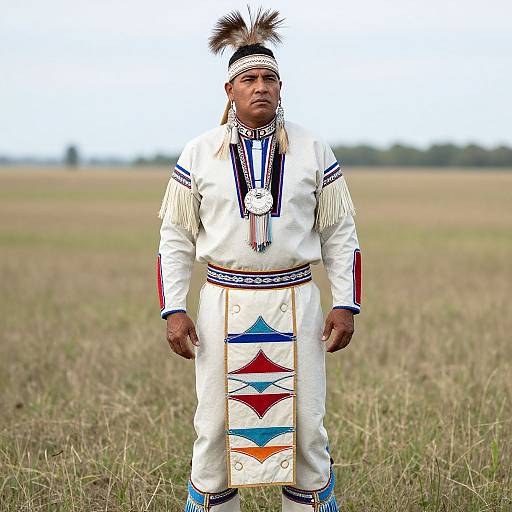 Native American Pow Wow Costume Portrait