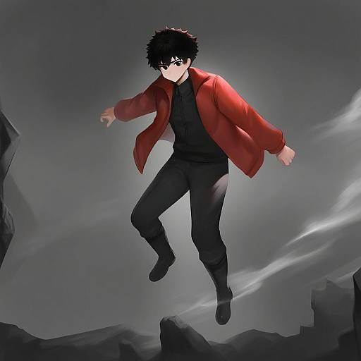 Illustration of Kaneda shoutarou (akira), akira (manga) in the style of Dokomon