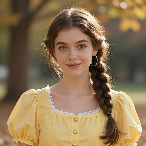 Young Woman in Goldilocks Costume