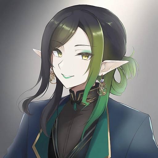 Illustration of Hanabatake chaika, nijisanji in the style of Takepoison