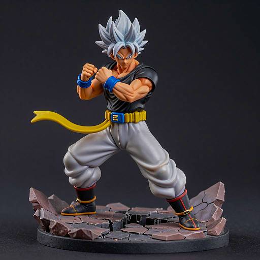 Dynamic Muscular Anime Figurine Display