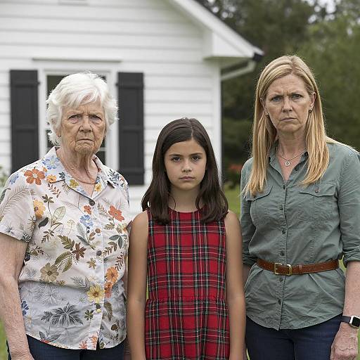 Three Women in Outdoor Scene