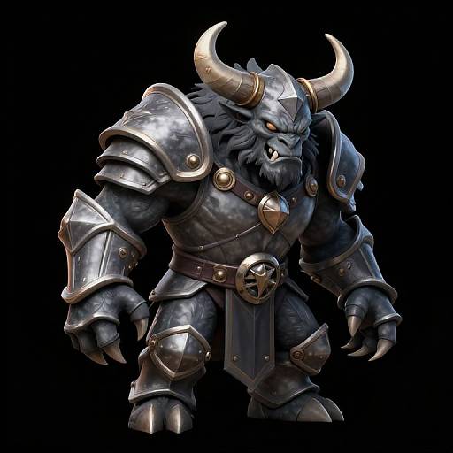 Wizard Minotaur 2D Monster Design