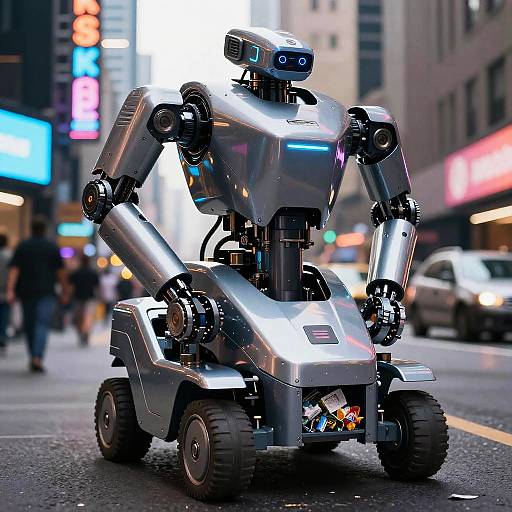 Futuristic Trash Compacting Robot