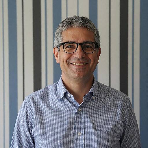 Smiling Man in Striped Shirt Portrait