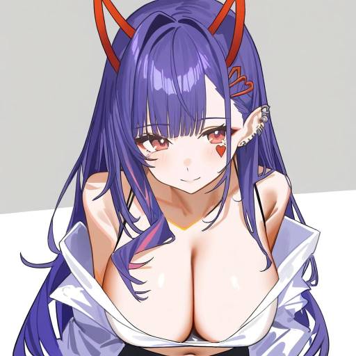 Illustration of Akuma nihmune, indie virtual youtuber in the style of Haruyuki (gffewuoutgblubh)