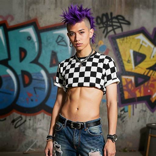 Bold Non-Binary Punk Street Style
