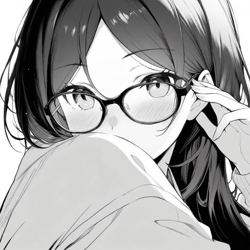 Monochrome Portrait of Kirishima Kancolle