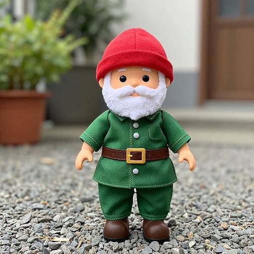 Bearded Doll in Green Outfit